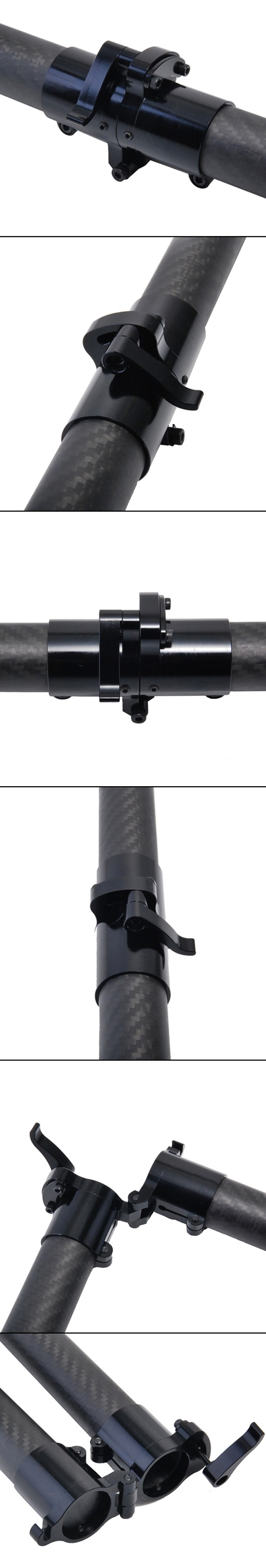 Folding system for 25mm tube (black)